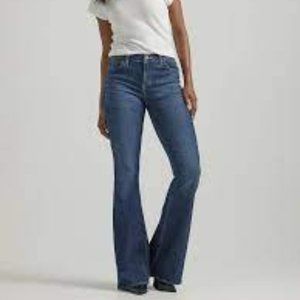 Lee Jeans Womens Legendary Style Flare Blue Jeans Size 12L (32x35) NWT